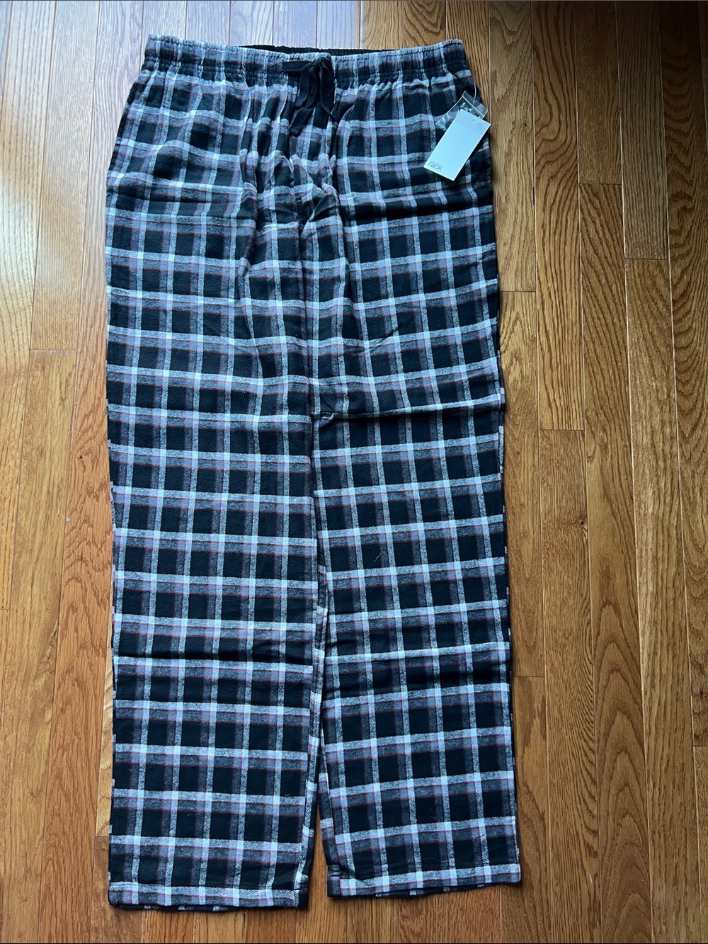 Men's Black & White Plaid Lounge Joggers